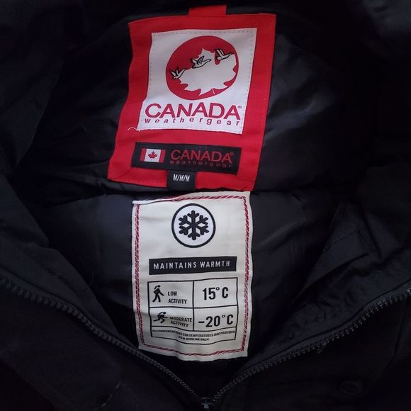 NEW! Canada Weather Gear: Water Resistant Hooded Parka - size Medium in Black - Picture 14 of 16